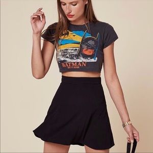 Reformation Black mini skirt